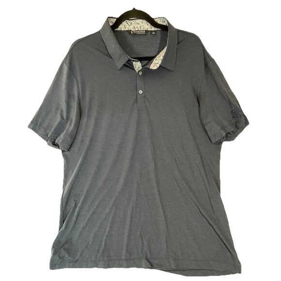 7Diamonds Polo Shirt Mens Large Navy Blue Dawn Patrol Performance Golf Athletic - Picture 2 of 6